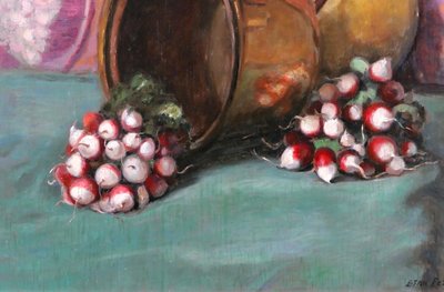 Constant STAN PEET 1888-1966 Still life with radishes, circa 1930-40