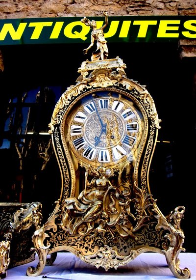 Cartel "aux Têtes enturbannées" in Boulle marquetry and its console, 140 cm