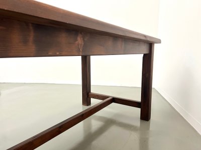 Large solid pine farm table, 70s