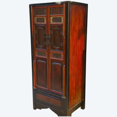 Small 19th-century carved Chinese armoire