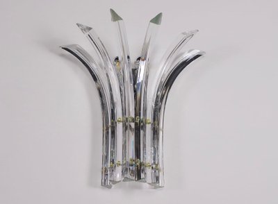 Pair of Alberto Donà sconces in Murano crystal