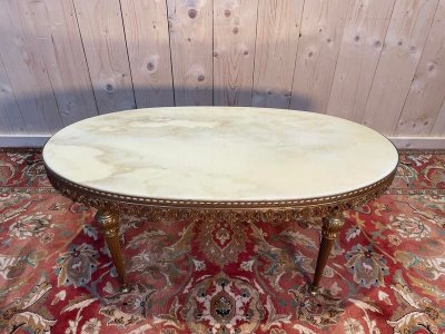 Louis XVI style oval coffee table