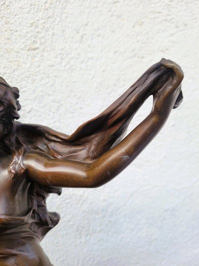 E Marioton, Pompeian Dancer, Bronze Signed, Late 19th Early 20th Century