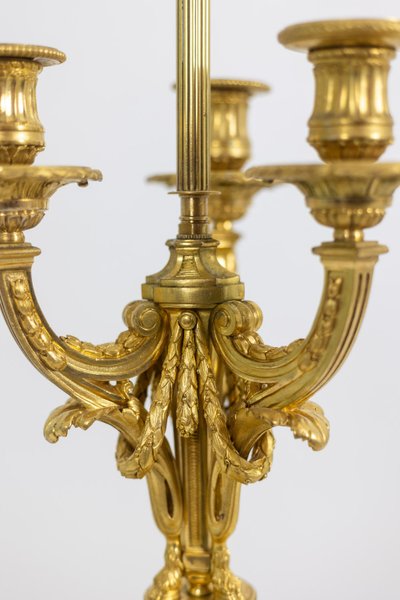 Eugène Bazart Paris. Hot-water bottle lamp in gilt bronze. Circa 1880. LS60331509G