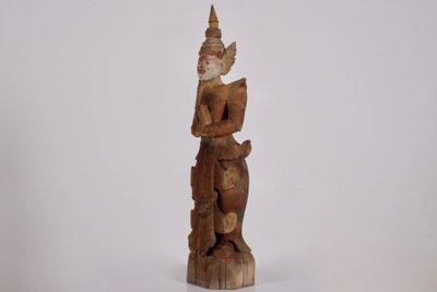 Wooden sculpture of a Burmese Nat