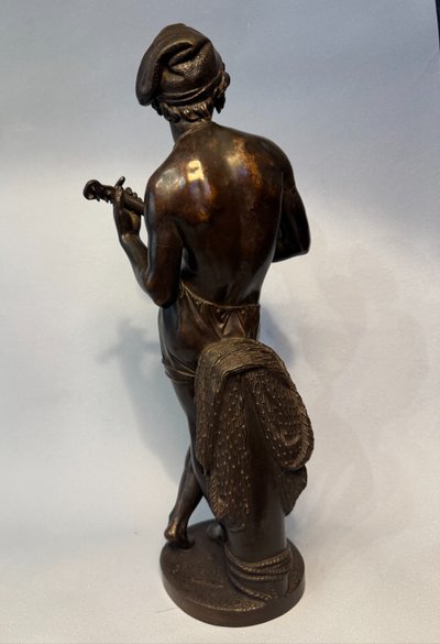 Charles Cumberworth - Bronze sculpture - Neapolitan singer - H43