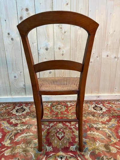 Set of 8 Louis Philippe caned chairs