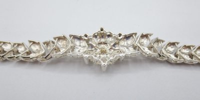 Silver and diamond bracelet, 19th century.   