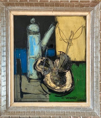 Claude Venard (1913-1999), Nature Morte à La Cafetière painting, 1942.