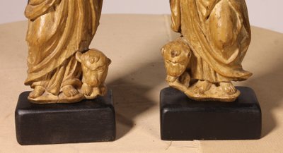 Pair Of Saint Mark In Walnut - 16th Century - Venice