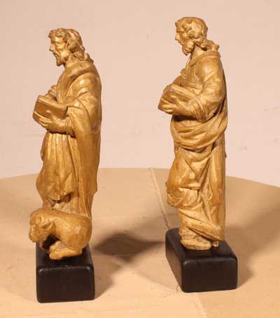 Pair Of Saint Mark In Walnut - 16th Century - Venice