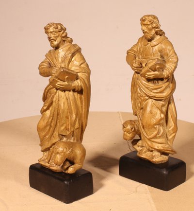 Pair Of Saint Mark In Walnut - 16th Century - Venice