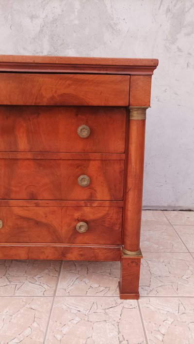 Empire walnut chest of drawers