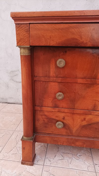 Empire walnut chest of drawers