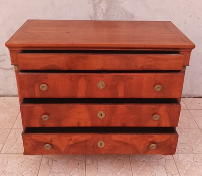 Empire walnut chest of drawers