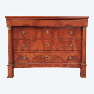 Empire walnut chest of drawers