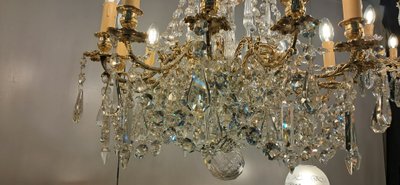 Crystal chandelier Napoleon III period 87 x 60