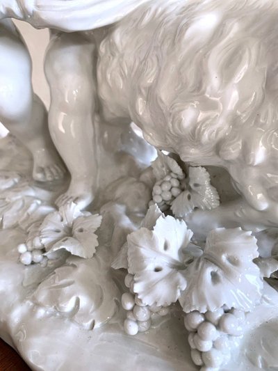 Porcelain Putti and Ram Group by Joseph d'Aste Capodimonte