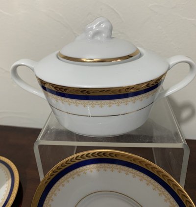 French Blue Porcelain Coffee Service Joséphine De Beauharnais Limited Edition