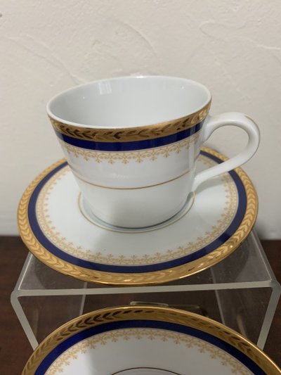 French Blue Porcelain Coffee Service Joséphine De Beauharnais Limited Edition