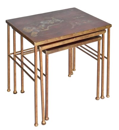 3 nesting tables in the Maison Jansen style