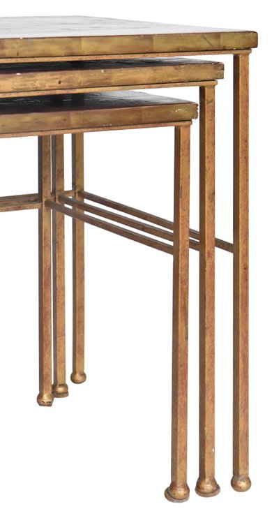 3 nesting tables in the Maison Jansen style