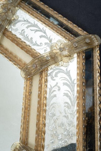 Antique Venetian mirror from the early 20th century.