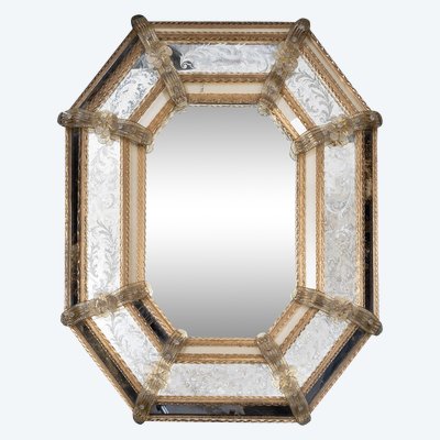 Antique Venetian mirror from the early 20th century.