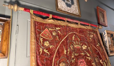 Large Christic Processional Banner - early 19th century