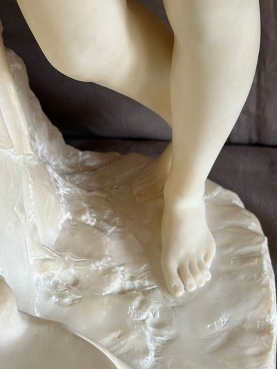 Carrara marble sculpture by FIASCHI EMILIO 19th century