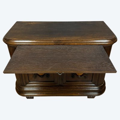 Art Nouveau oak and burr wood sideboard, circa 1900