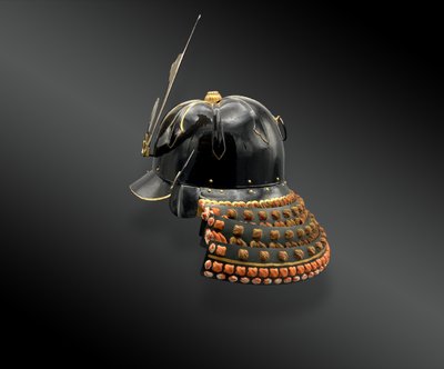 Samurai, KAMPFHELM genannt KABUTO mit Kuwagata-Maedate Japan - Meiji-Zeit (1868-1912)