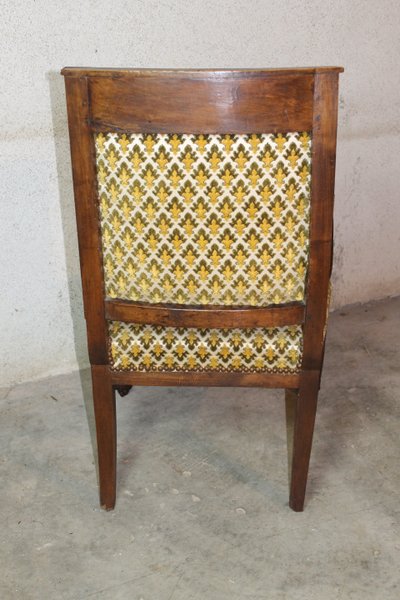 Pair of 19th century Consulat walnut armchairs in the Jacob Frères style