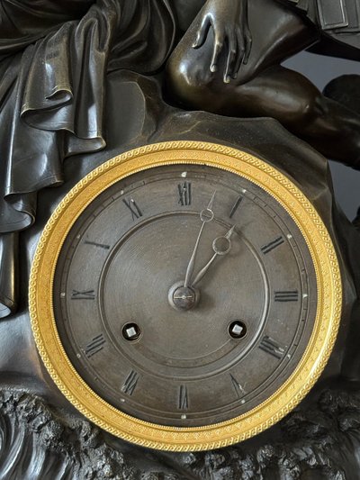 THOMIRE, Percée délivrant Andromède, monumental Empire period clock. 85 cm