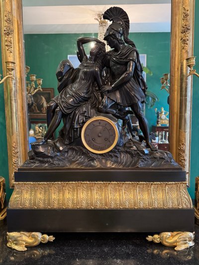 THOMIRE, Percée délivrant Andromède, monumental Empire period clock. 85 cm