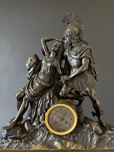 THOMIRE, Percée délivrant Andromède, monumental Empire period clock. 85 cm