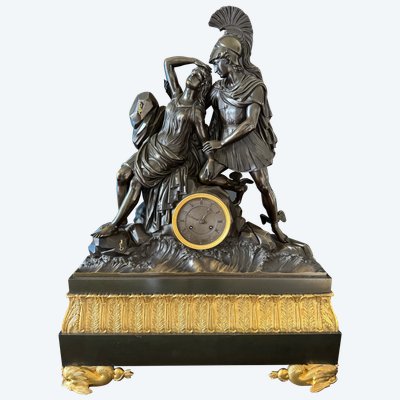 THOMIRE, Percée délivrant Andromède, monumental Empire period clock. 85 cm