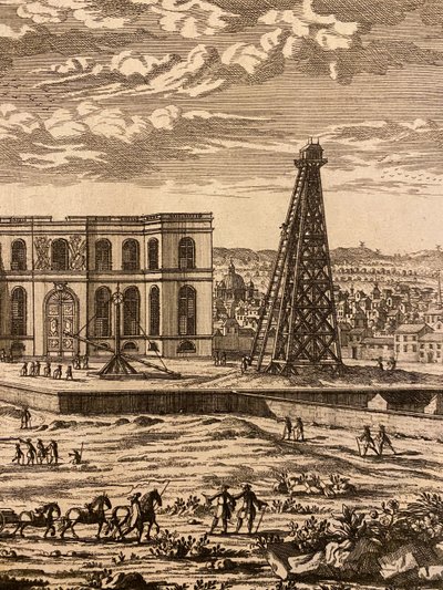 Veduta e prospettiva dell'Osservatorio di Parigi, Incisione, Pierre Aveline (1653-1722)