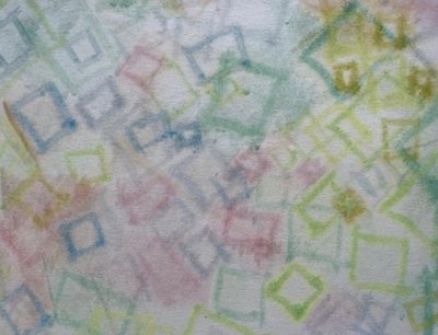 Watercolor, geometric abstraction signed Daniel Ravel and dated 1959.