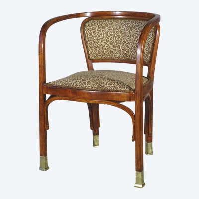 Fauteuil KOHN N°715 par Gustave Siegel, Ca 1905 , tapisserie Backhausen au choix - No Thonet