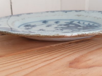 Pair of 18th c English delftware plates