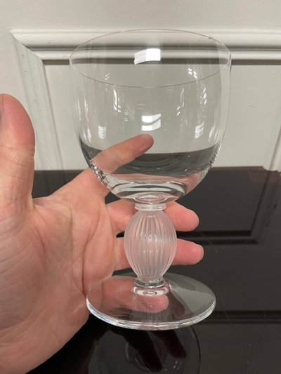 Lalique - Langeais Model - 6 Lalique France Crystal Water Glasses H: 14.5 cm