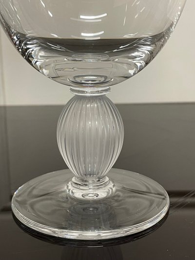 Lalique - Langeais Model - 6 Lalique France Crystal Water Glasses H: 14.5 cm