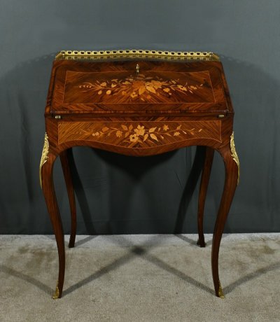 Small Rosewood Lady's Desk, Louis XV style - 2nd half 19th century