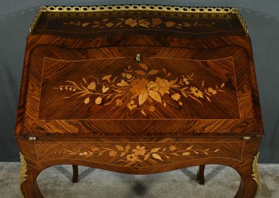 Small Rosewood Lady's Desk, Louis XV style - 2nd half 19th century