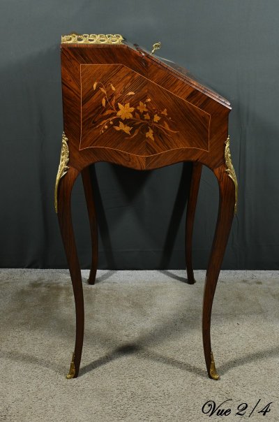 Small Rosewood Lady's Desk, Louis XV style - 2nd half 19th century