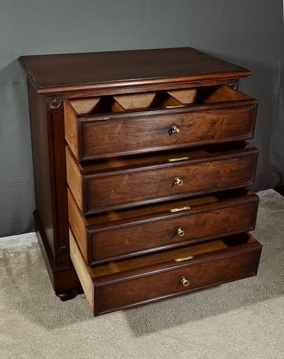 Rosewood veneered chest of drawers, Art Nouveau - 1920