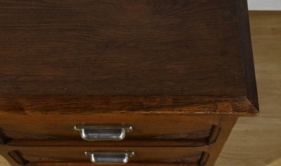 Oak pedestal desk, Art Deco - 1940