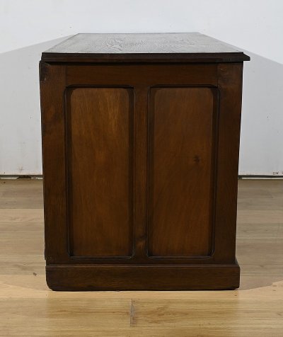 Oak pedestal desk, Art Deco - 1940