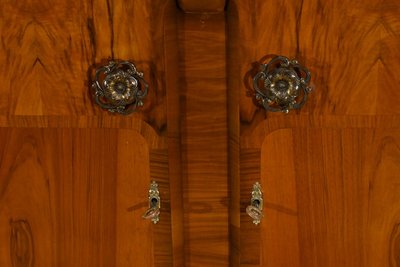 Small Walnut Wardrobe, Art Deco, Maison Walrose, England - 1940